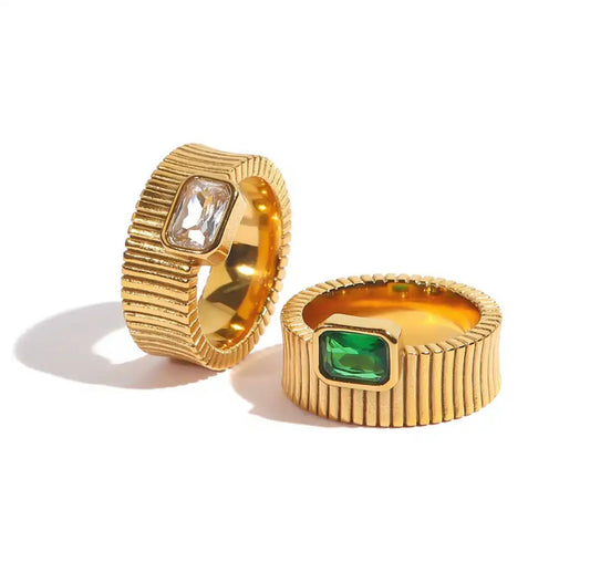 Stella Diamond and Emerald ring